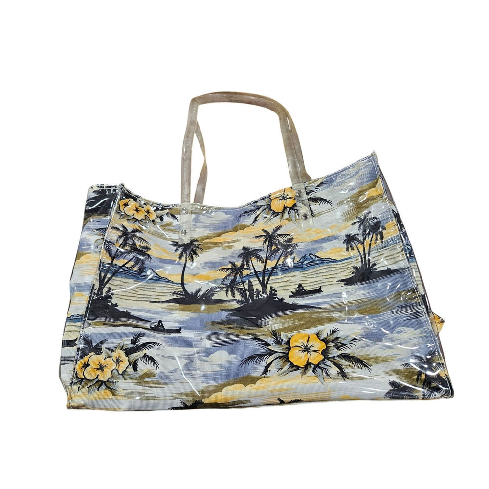 Rare Vintage Walt Disney World Aloha Mickey Hawaain Resort Waterproof Tote Bag